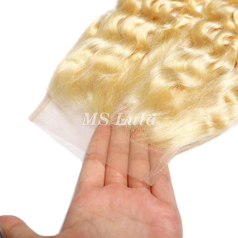 4x4 5x5 6x6 613# Virgin Hair Deep Wave Transparent Lace Closure - 图片 5